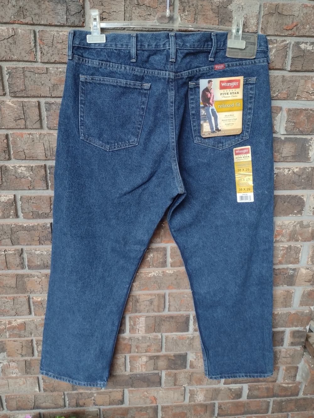Wrangler Jeans Men’s 38X29(36X29)Five Star Relaxed Fit Boot Dark Wash NWT